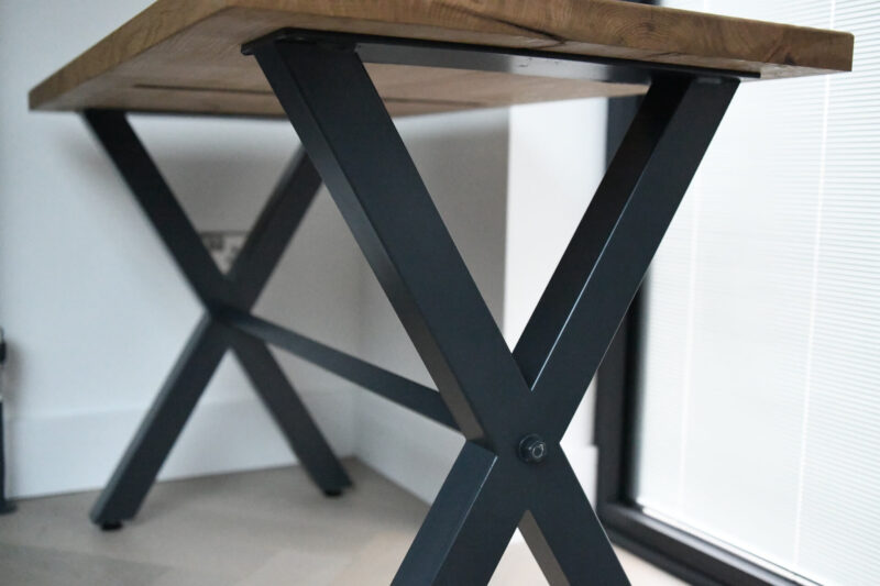Matt black powder coated table legs