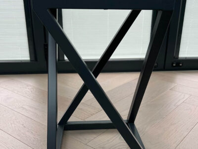 Matt black table legs