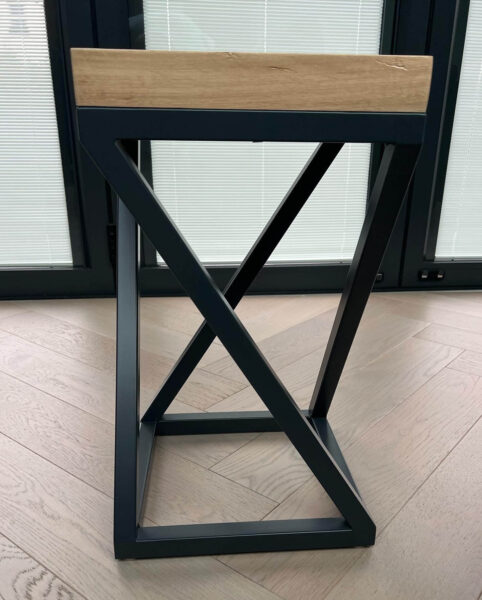 Matt black table legs